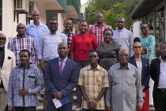 International workshop participants, including SEI Research Fellow Dr Nelson Ekane (left).